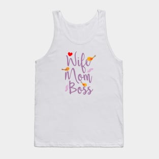 Wife Mom Boss Tank Top